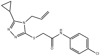 N-(4-chlorophenyl)-2-{[5-cyclopropyl-4-(prop-2-en-1-yl)-4H-1,2,4-triazol-3-yl]sulfanyl}acetamide Structural