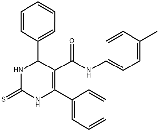 N-(4-methylphenyl)-4,6-diphenyl-2-sulfanyl-1,6-dihydropyrimidine-5-carboxamide Structural