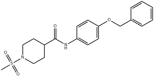 N-[4-(benzyloxy)phenyl]-1-(methylsulfonyl)piperidine-4-carboxamide Structural