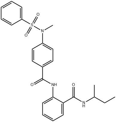 N-(butan-2-yl)-2-[({4-[methyl(phenylsulfonyl)amino]phenyl}carbonyl)amino]benzamide Structural
