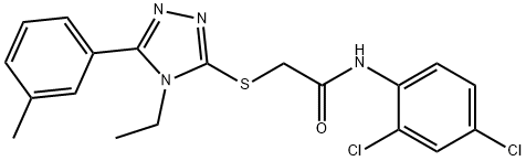 N-(2,4-dichlorophenyl)-2-{[4-ethyl-5-(3-methylphenyl)-4H-1,2,4-triazol-3-yl]sulfanyl}acetamide Structural