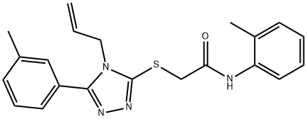 N-(2-methylphenyl)-2-{[5-(3-methylphenyl)-4-(prop-2-en-1-yl)-4H-1,2,4-triazol-3-yl]sulfanyl}acetamide Structural