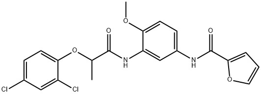 N-(3-{[2-(2,4-dichlorophenoxy)propanoyl]amino}-4-methoxyphenyl)-2-furamide Structural
