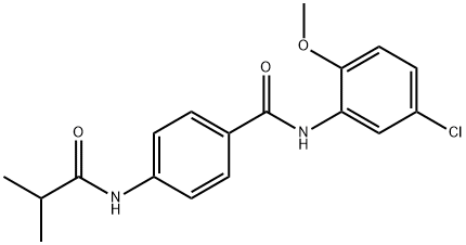 N-(5-chloro-2-methoxyphenyl)-4-(2-methylpropanoylamino)benzamide Structural