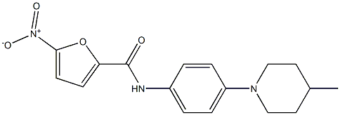 N-[4-(4-methylpiperidin-1-yl)phenyl]-5-nitrofuran-2-carboxamide Structural