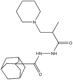 N'-[2-methyl-3-(piperidin-1-yl)propanoyl]tricyclo[3.3.1.1~3,7~]decane-1-carbohydrazide Structural