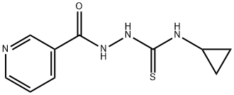 N-cyclopropyl-2-(pyridin-3-ylcarbonyl)hydrazinecarbothioamide Structural