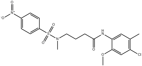 N-(4-chloro-2-methoxy-5-methylphenyl)-4-{methyl[(4-nitrophenyl)sulfonyl]amino}butanamide Structural