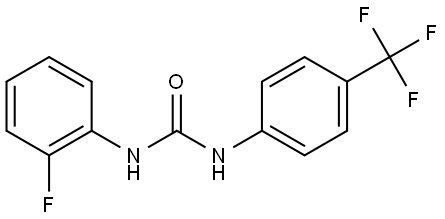 N-(2-fluorophenyl)-N-[4-(trifluoromethyl)phenyl]-Urea Structural