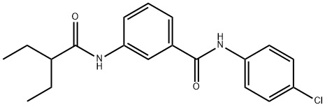 N-(4-chlorophenyl)-3-(2-ethylbutanoylamino)benzamide Structural