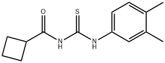 N-{[(3,4-dimethylphenyl)amino]carbonothioyl}cyclobutanecarboxamide Structural