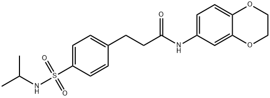 N-(2,3-dihydro-1,4-benzodioxin-6-yl)-3-[4-(propan-2-ylsulfamoyl)phenyl]propanamide Structural