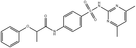 N-[4-[(4,6-dimethylpyrimidin-2-yl)sulfamoyl]phenyl]-2-phenoxypropanamide Structural