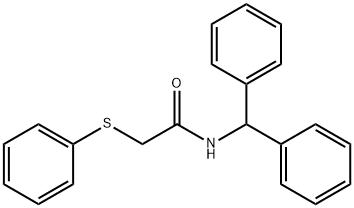 N-(diphenylmethyl)-2-(phenylsulfanyl)acetamide Structural