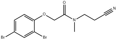 N-(2-cyanoethyl)-2-(2,4-dibromophenoxy)-N-methylacetamide Structural
