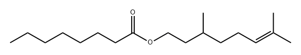 Octanoic acid, 3,7-dimethyl-6-octenyl ester Structural