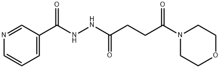 N'-[4-(morpholin-4-yl)-4-oxobutanoyl]pyridine-3-carbohydrazide Structural