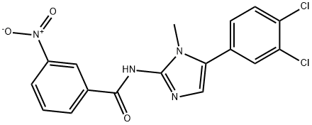 N-[5-(3,4-dichlorophenyl)-1-methyl-1H-imidazol-2-yl]-3-nitrobenzamide Structural