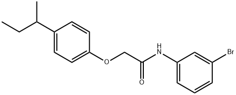 N-(3-bromophenyl)-2-[4-(butan-2-yl)phenoxy]acetamide Structural