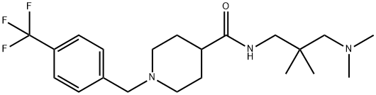 N-[3-(dimethylamino)-2,2-dimethylpropyl]-1-[4-(trifluoromethyl)benzyl]piperidine-4-carboxamide Structural