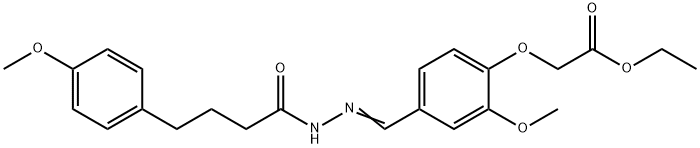 ethyl [2-methoxy-4-({2-[4-(4-methoxyphenyl)butanoyl]hydrazinylidene}methyl)phenoxy]acetate Structural