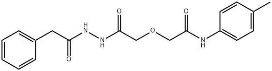 N-(4-methylphenyl)-2-{2-oxo-2-[2-(phenylacetyl)hydrazinyl]ethoxy}acetamide Structural