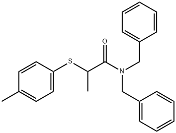 N,N-dibenzyl-2-[(4-methylphenyl)sulfanyl]propanamide Structural