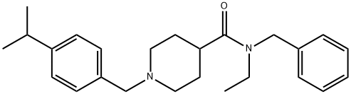 N-benzyl-N-ethyl-1-[4-(propan-2-yl)benzyl]piperidine-4-carboxamide Structural