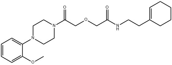 N-[2-(cyclohex-1-en-1-yl)ethyl]-2-{2-[4-(2-methoxyphenyl)piperazin-1-yl]-2-oxoethoxy}acetamide Structural