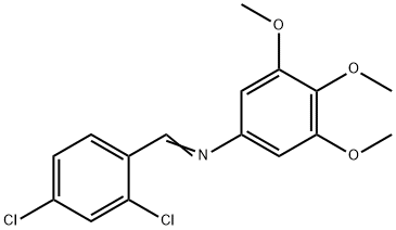 N-[(E)-(2,4-dichlorophenyl)methylidene]-3,4,5-trimethoxyaniline Structural