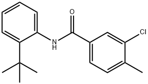 N-(2-tert-butylphenyl)-3-chloro-4-methylbenzamide Structural