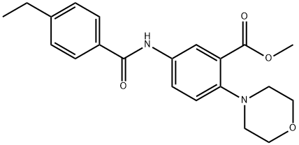 methyl 5-{[(4-ethylphenyl)carbonyl]amino}-2-(morpholin-4-yl)benzoate Structural