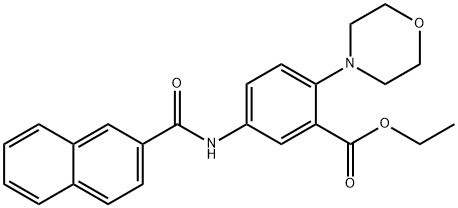 ethyl 2-(morpholin-4-yl)-5-[(naphthalen-2-ylcarbonyl)amino]benzoate Structural