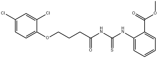 methyl 2-[({[4-(2,4-dichlorophenoxy)butanoyl]amino}carbonothioyl)amino]benzoate Structural