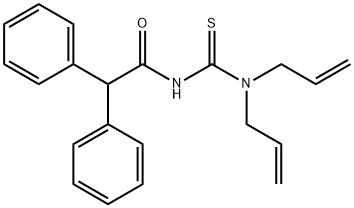 N-[(diallylamino)carbonothioyl]-2,2-diphenylacetamide Structural