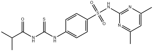 N-[[4-[(4,6-dimethylpyrimidin-2-yl)sulfamoyl]phenyl]carbamothioyl]-2-methylpropanamide Structural