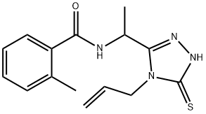 N-[1-(4-Allyl-5-mercapto-4H-[1,2,4]triazol-3-yl)-ethyl]-2-methyl-benzamide Structural