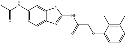 N-(6-acetamido-1,3-benzothiazol-2-yl)-2-(2,3-dimethylphenoxy)acetamide Structural
