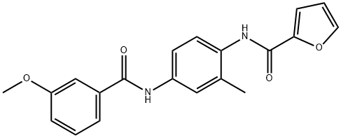 N-[4-[(3-methoxybenzoyl)amino]-2-methylphenyl]furan-2-carboxamide Structural