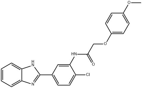 N-[5-(1H-benzimidazol-2-yl)-2-chlorophenyl]-2-(4-methoxyphenoxy)acetamide Structural