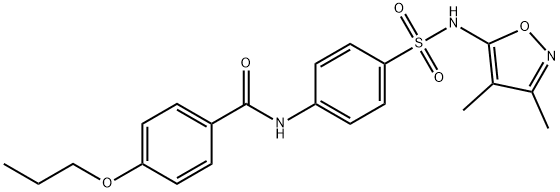 N-[4-[(3,4-dimethyl-1,2-oxazol-5-yl)sulfamoyl]phenyl]-4-propoxybenzamide Structural