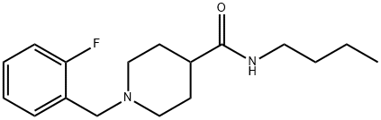 N-butyl-1-(2-fluorobenzyl)piperidine-4-carboxamide Structural