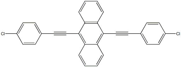 Anthracene, 9,10-bis[(4-chlorophenyl)ethynyl]- Structural