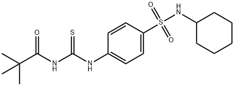 N-[({4-[(cyclohexylamino)sulfonyl]phenyl}amino)carbonothioyl]-2,2-dimethylpropanamide Structural