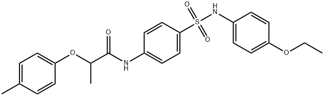N-(4-{[(4-ethoxyphenyl)amino]sulfonyl}phenyl)-2-(4-methylphenoxy)propanamide Structural