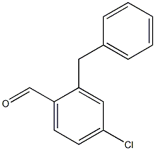 Benzaldehyde, 4-chloro-2-(phenylmethyl)- Structural