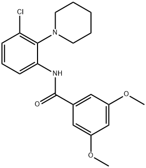 N-[3-chloro-2-(piperidin-1-yl)phenyl]-3,5-dimethoxybenzamide Structural
