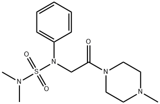 N,N-dimethyl-N'-[2-(4-methylpiperazin-1-yl)-2-oxoethyl]-N'-phenylsulfuric diamide Structural