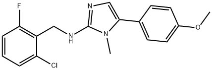 N-(2-chloro-6-fluorobenzyl)-5-(4-methoxyphenyl)-1-methyl-1H-imidazol-2-amine Structural