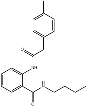 N-butyl-2-{[(4-methylphenyl)acetyl]amino}benzamide Structural